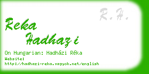 reka hadhazi business card